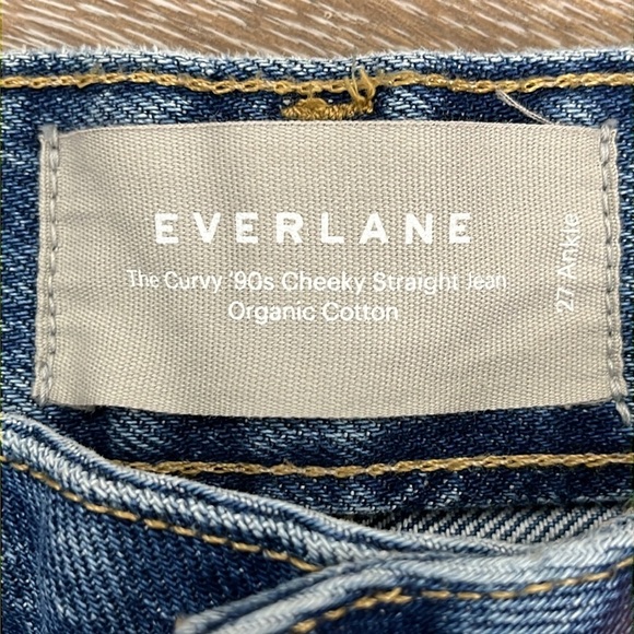 Everlane Womens Blue Jeans The Curvy '90s Cheeky Straight Size 27 Ankle - Picture 5 of 16